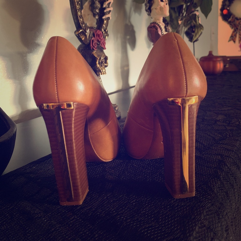 Tory Burch peep toe heels